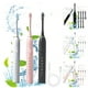 thumbnail image 1 of Cepillo de dientes eléctrico con 8 cabezales de repuesto 6 modos de limpieza 42000 VPM IPX7 Resistente al agua USB Recargable para adultos Blanqueamiento Limpieza profunda Dientes sensibles Amigable, 1 of 6