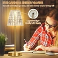 thumbnail image 5 of 2024 NEW Bedside Table Lamp Set of 2, Fully Stepless Dimmable Vintage Crystal LED Touch Lamps with 3 Colors, Portable Rechargeable Cordless Nightstand Lamp for Bedroom Living Room Office Desk, 5 of 8