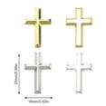 thumbnail image 5 of lanema 5pcs Crucifix Shaped Brooch Metal Badge Trendy Gold/Silver Tone Corsage Pins Fashion Unisex Accessory for Daily Wear, 5 of 12