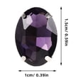 thumbnail image 2 of Shisuyan Rhinestone Crystal Embellishments Glass Purple 50Pcs 0.6x0.4x0.2In, 2 of 8