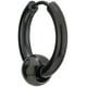 thumbnail image 4 of Pendientes de aro con bisagras Huggie de cuentas circulares negras de acero inoxidable para hombres y mujeres, 2 piezas Ormromra, 4 of 5