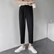thumbnail image 2 of Pantalones de traje elásticos de negocios para hombre, rectos, holgados, de sastrería social, drapeados, de verano, negros, 9, recortados, fluidos, elásticos, 2024, 2 of 5