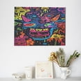 thumbnail image 6 of Gukieu Neon Graffiti Urban Art Print Horizontal Canvas Decorative Painting 12x16 Inch Shrinkage Resistant Frame Hanging Home Wall Art Decor, 6 of 6