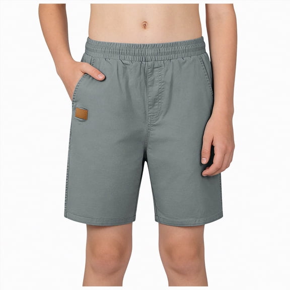 UngA Boys Athletic Shorts Quick Dry Active Gym Workout Running Shorts with Pockets (Grey,14-15 Years)