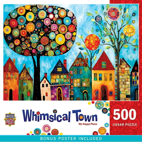 MasterPieces Whimsical Town - My Happy Place 500 Piece Puzzle
