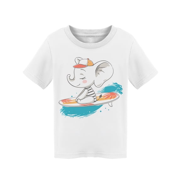 Cute Baby Elephant Surfing T-Shirt Toddler -Image by Shutterstock,  3 Toddler