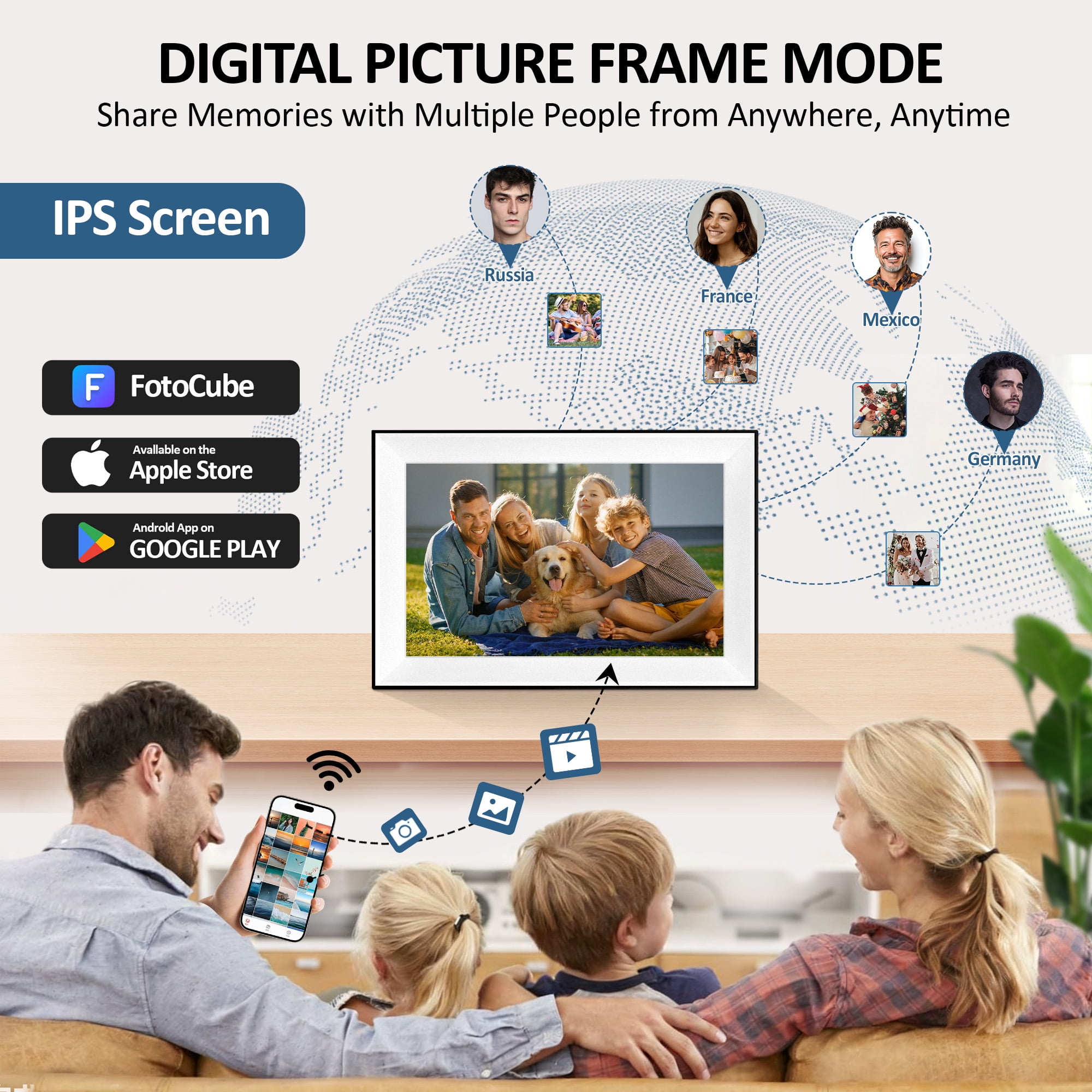 Jazeyeah 10.1" Digital Calendar Planner,Touchscreen Interactive Display for Family Schedules, Achievement Rewards, Meal Planning,