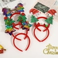 thumbnail image 3 of 3pcs Christmas Decorative Headbands Christmas Party Props Headbands Birthday Gift Sequin Pentagram Headbands Bathroom Hair Accessories, 3 of 9