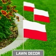 thumbnail image 4 of G128 12 Pack Handheld Poland Polish Stick Flags | 8x12 In | Printed 150D Polyester, Country Flag, Solid Wooden Stick, Spear Gold Tip, 4 of 10