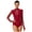 Burgundy, variant on Women Glittery Rhinestone Gymnastics Leotard Mock Neck Long Sleeve Figure Skating Bodysuit Black S