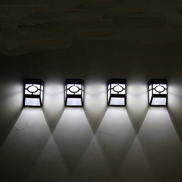 Fiudx Lámpara Led Solar para Jardín, Decoración de Pared Exterior, Opciones de Luz Blanco Frío y Blanco Cálido, Resistente Al Agua Ip44, Batería Recargable, Iluminación para Patio y Jardín, Tamaño 11
