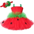 thumbnail image 2 of Disfraz de fresa para niña, vestido de princesa con tutú, disfraces de frutas, ropa de vestir para niñas, vestidos de fiesta de carnaval, Halloween y Navidad, 2 of 5