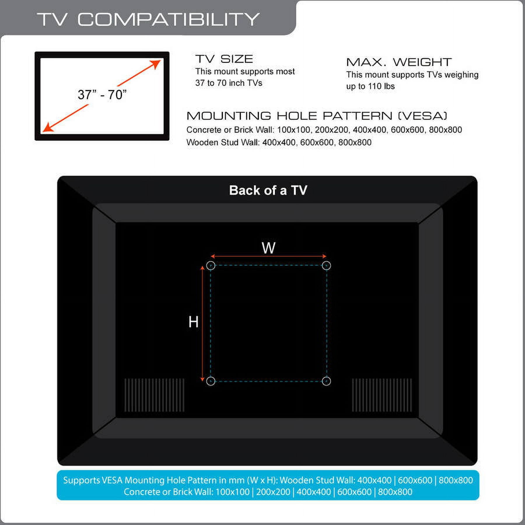 QualGear QG-TM-001 37-Inch to 70-Inch Universal Ultra Slim Low Profile Picture Hanging Style Wire Rope Wall Mount LED TVs, Stainless Steel [Stainless Steel, Fixed Wire Mount 37-Inch to 70-Inch]