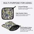 thumbnail image 3 of Yayeee Oven Mitts and Pot Holder Set of 4 Heat Resistant Kitchen Gloves Baking Hot Pad, Green Floral, 3 of 5