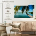 thumbnail image 5 of Elephant Stock Seaside Palm Tree Wall Art - Horizontal Canvas Wall Art - Dining Room Wall Decor - Beach Canvas - Teal And Gray Decor - 24" x 16", 5 of 8