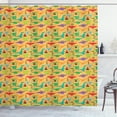 thumbnail image 1 of Ambesonne Fantasy Shower Curtain, Dino Plants Volcano, 69"Wx84"L, Multicolor, 1 of 3