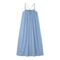 thumbnail image 4 of oqasdz Girls Dresses Kids Backless Casual Spaghetti Strap Beach Maxi Loose Flowy Sundress Solid Color Party Wedding Dress, 4 of 6