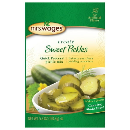 Mrs. Wages Quick Process Sweet Pickle Mix - Crunchy, No Artificial Flavors - 5.3 oz Box