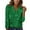 Green, variant on Tshirts Women Ladies Elegant Sequined V Neck Elegant Solid Color Long Sleeved Top Women Shirts Pink XXL