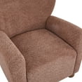 thumbnail image 5 of Christopher Knight Home Wingback Chair, Boucle Upholstered Accent Chair with Solid Wood Legs, Coral, 5 of 9