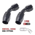 thumbnail image 1 of AN6 8 10 Oil Fuel Hose Swivel Anodized Aluminum Straight Elbow 45 90 Degree Fuel Oil Hose End Reusable~4520, 1 of 1