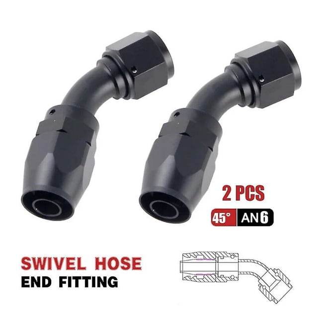 AN6 8 10 Oil Fuel Hose Swivel Anodized Aluminum Straight Elbow 45 90 Degree Fuel Oil Hose End Reusable~4520
