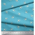thumbnail image 3 of Soimoi Poly Georgette Fabric Stripe & Stork Bird Print Fabric by Yard 42 Inch Wide, 3 of 3