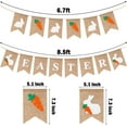 thumbnail image 3 of 2pcs Easter and Rabbit Burlap Banner, Easter Bunny Carrot Hanging Bunting Garland for Easter Decorations, Spring Themed Party Favors Supplies, Happy Easter Day Home Decor for Mantle Fireplace, 3 of 8