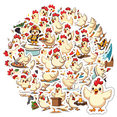 thumbnail image 1 of 35pcs-70pcs Funny Stickers Chicken Stickers Animal Stickers DIY Stickers for Laptops Notebooks Suitcases, 1 of 5