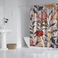 thumbnail image 2 of Waterproof Beautiful Colorful Floral Shower Curtain 72x72 Inch Boho Style Polyester Unique Shower Curtain for Bathroom Hotel Home Decor with 12 Plastic Hooks, 2 of 5