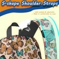 thumbnail image 5 of Butterfly and Monarch Orange Pattern 17" School Backpacks for Teens,Waterproof Oxford Fabric,S-Shape Padded Straps for School,Travel,Hiking,Camping, 5 of 6