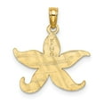 thumbnail image 4 of FJC Finejewelers 10 kt Yellow Gold Flat Starfish Charm 14 x 18 mm, 4 of 6