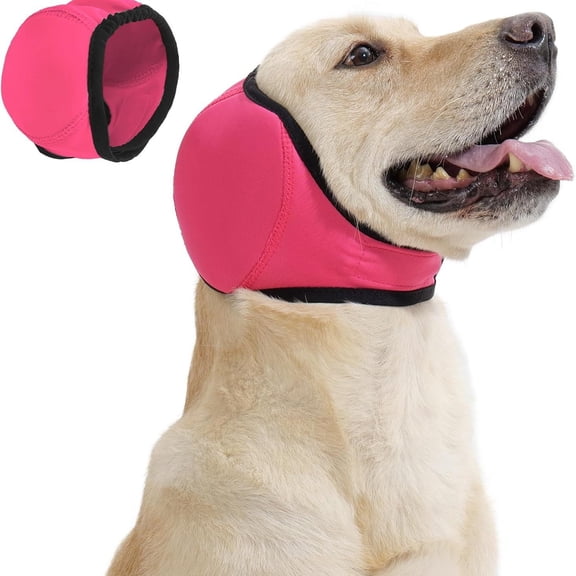 Dog Ear Covers for Bath, Swimming & Grooming Water Resistant Dogs Shower Cap Reusable Dog Ear Protection for Noise, Adjustable Ear Wraps Anxiety Relief Calming Hood
