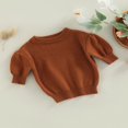 thumbnail image 4 of Chandail Décontracté à Manches Courtes pour Fillettes, Col Uni, Tricot, Hauts, Rose, 2-3 Ans, 4 of 7
