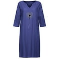 thumbnail image 3 of WILLBEST Robes de Demoiselle d'Honneur à Manches Longues Robes pour Femmes Col Fluide Sans Manches Longueur Genou Robe de Plage Irrégulière, 3 of 3