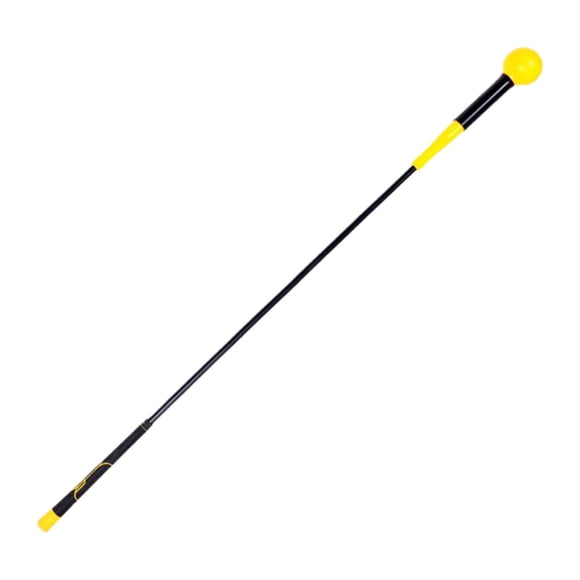 S SERENABLE Golf Swing Trainer Aid Exercise Golf Practice Tool for Beginner Indoor Women Yellow Round Grip