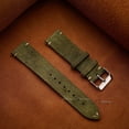 thumbnail image 3 of Correa de reloj de piel auténtica de gamuza de 16 mm, 18 mm, 20 mm y 22 mm para Seiko, correa de reloj vintage hecha a mano de liberación rápida de alta calidad, 3 of 5