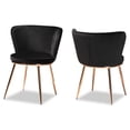 thumbnail image 2 of Baxton Studio Farah Dining Chair, Set of 2, Black/Rose Gold, 2 of 9