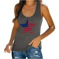 thumbnail image 1 of AherBiu Independence Day Tank Tops for Women Printed Round Neck Sleeveless Summer Basic Top Tees Shirts, 1 of 4