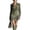 #361-Army Green, variant on AUNVITO Women's Deep V-Neck Wrap Dress with Long Sleeve Gathered Detail and Fringe Decoration Stylish Elegant Style