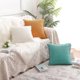 thumbnail image 3 of 2 cushion covers, pom poms for cushion covers in corduroy, decorative cushion cover for sofa living room bedroom cafeteria, 45x45 cm, 3 of 4
