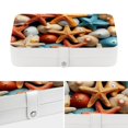 thumbnail image 4 of Starfish PU Leather Necklace Organizer Decorative Box with Removable Compartment Portable Necklace Holder, 4 of 6