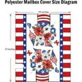 thumbnail image 2 of 4th of July Patriotic Anemone Flower Mailbox Cover Magnetic Standard Size 21" x 18", America USA Red White Blue Floral Post Letter Box Wrap Decor American Flag Garden Yard Outdoor Decoration, 2 of 6
