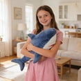 thumbnail image 6 of Cute Shark Plush Toy - 23.6 inch Soft Shark Stuffed Animal for Adults - Birthdays, Easter, Valentines Day Gift, Blue, 1Pcs, 6 of 7
