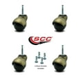 thumbnail image 2 of 2 Inch Antique Brass Hooded Grip Neck Ball Casters Set of 4 Service Caster, 2 of 2