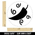 thumbnail image 2 of Chili Pepper with Swirls Fiesta Self-Inking Rubber Stamp Ink Stamper - Lime Green Ink - Medium 1 Inch, 2 of 7