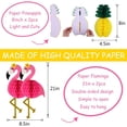 thumbnail image 4 of Flamingo Party Supplies, Hawaiian Decorations and Pineapple Honeycomb Ball Paper Lanterns Fans Pom poms Flowers for Birthday Luau Tropical Bachelorette, 4 of 4