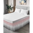 thumbnail image 4 of Gradient Pink Grey,Wrap Around Bed Skirts for California King Bed 18" Drop,Bed Skirt with Adjustable Elastic Belt Dust Ruffle Bed Valance for Bedroom Modern Abstract Color Ombré Art Bed Frame Cover, 4 of 7