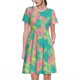 thumbnail image 1 of Disketp Colorful Palm Leaves para Vestido de Manga Corta para Mujeres, Vestidos de Verano para Mujeres, Casual y Holgado para la Playa, 1 of 6