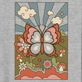 thumbnail image 2 of Junior's Lost Gods Retro Butterfly Tarot  Graphic Tee Heather Gray 2X, 2 of 4